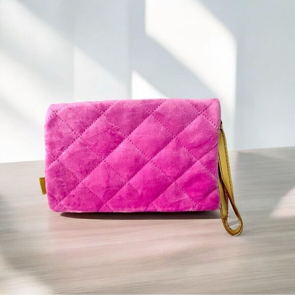 NEW Ipsy ~ 4 Glam Bags ~ Hearts Pink Yellow Neon Net Fuzzy Red ~ Makeup Pouch - Picture 11 of 11